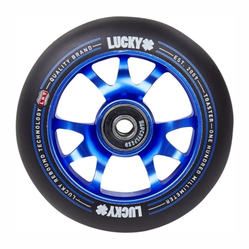 Kółko do hulajnogi wyczynowej 100mm Lucky Toaster stunt scooter wheel rolle Black Blue (2).jpg